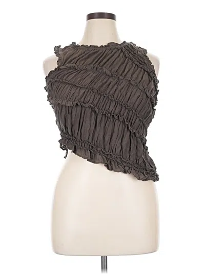 Pre-owned Yfb Sleeveless Blouse In Gray