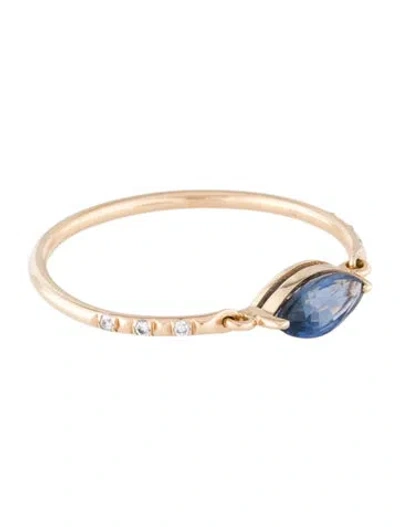 Pre-owned Yi Collection 14k Sapphire & Diamond Ceylon Petite Ring In Multi