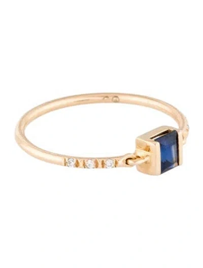 Pre-owned Yi Collection 14k Sapphire & Diamond Ceylon Petite Ring In Multi