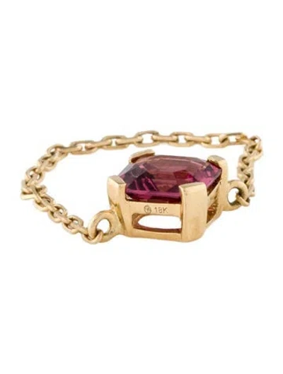 Pre-owned Yi Collection 18k Rhodolite Supreme Chain Ring In Multi