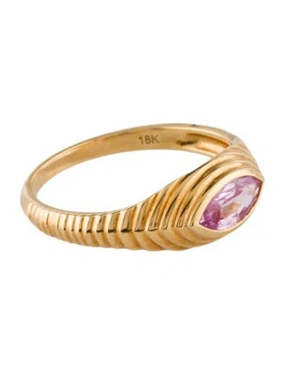 Pre-owned Yi Collection 18k Sapphire Pyramid Eye Cocktail Ring In Multi