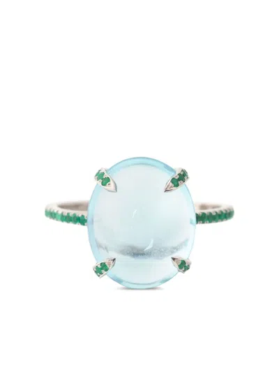 Yi Collection 18k White Gold Aquamarine Ring In Blue