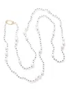 Yi Collection 18k Yellow Gold Aphrodite Pearl Necklaces In Metallic