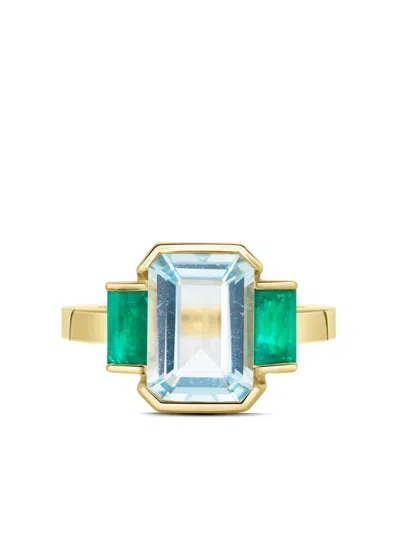 Yi Collection 18k黄金海蓝宝石祖母绿宝石戒指 In Gold
