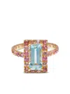 Yi Collection 18k Yellow Gold Candy Aquamarine And Tourmaline Ring In Multi