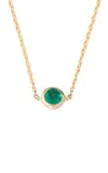 Yi Collection 18k Yellow Gold Emerald Necklace In Green