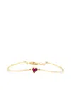 Yi Collection 18k Yellow Gold Heart Ruby Bangle In Gold