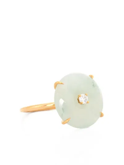 Yi Collection 18k黄金玉石钻石 Spin 戒指 In Gold