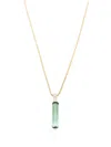 Yi Collection 18k Yellow Gold Jumbo Deco Diamond And Tourmaline Necklace In Gold