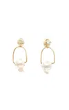 Yi Collection 18k Yellow Gold Pearl And Diamond Earrings In White