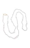 YI COLLECTION 18K YELLOW GOLD PEARL NECKLACE