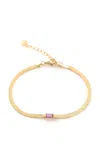 Yi Collection 18k Yellow Gold Sapphire Bracelet In Pink