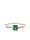 Yi Collection 18kt Yellow Gold Button Emerald Ring In Brown