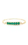 Yi Collection Lucky 14k Yellow Gold Emerald Ring In Green