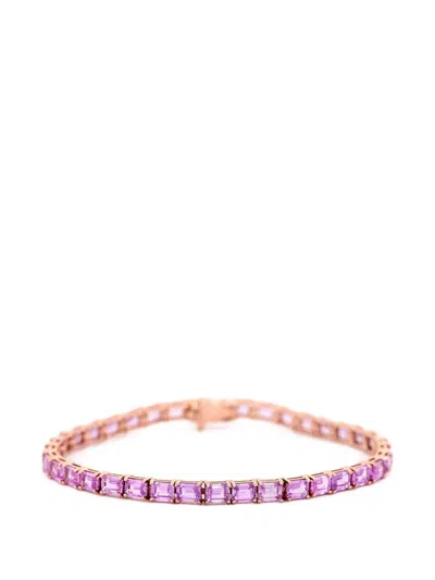 Yi Collection Pink Sapphire Tennis Bracelet In Purple