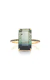Yi Collection Watermelon 18k Yellow Gold Tourmaline Ring In Green