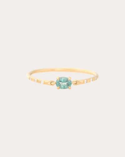 Yi Collection Women's Alexandrite & Diamond Petite Circle Ring In Blue