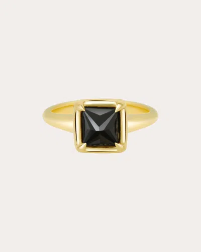 Yi Collection Women's Black Diamond & 18k Gold Pyramid Ring
