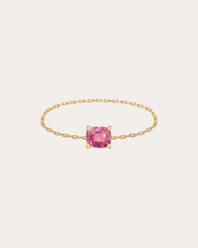 Yi Collection Women's Jedi Spinel & 18k Gold Chain Ring In Metallic