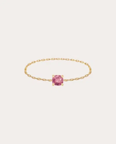 Yi Collection Women's Jedi Spinel & 18k Gold Petite Chain Ring In Neutral