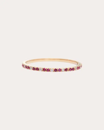 Yi Collection Women's Ruby & Diamond Candy Stripe Infinite Ring In Red