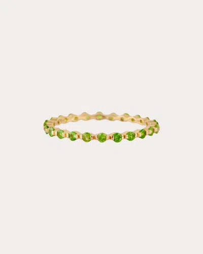 Yi Collection Women's Tsavorite & 18k Gold Infinity Ring In Green
