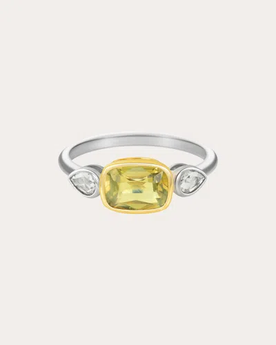 Yi Collection Women's Yellow Chrysoberyl & Diamond Rose-cut Ring In Green