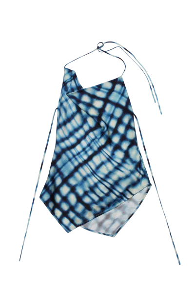 Yibri Women's Bias Cut Printed Top In Blue