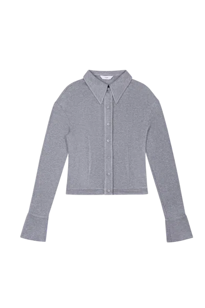 Yibri Fitted Jersey Shirt In Grey