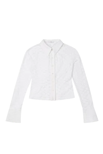 Yibri Jacquard Fringe Shirt In White
