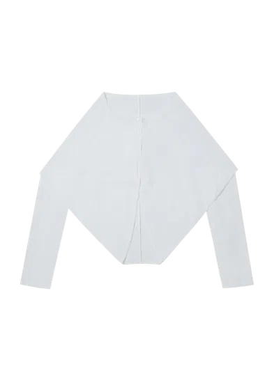 Yibri Reversible Cropped Cardigan In White