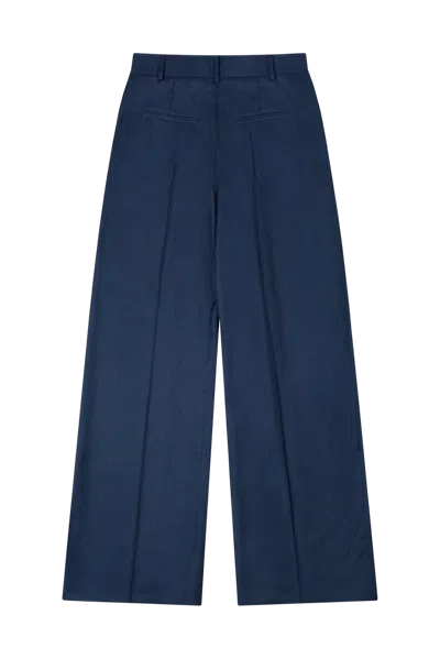 Yibri Tailored Wide-leg Trousers In Blue