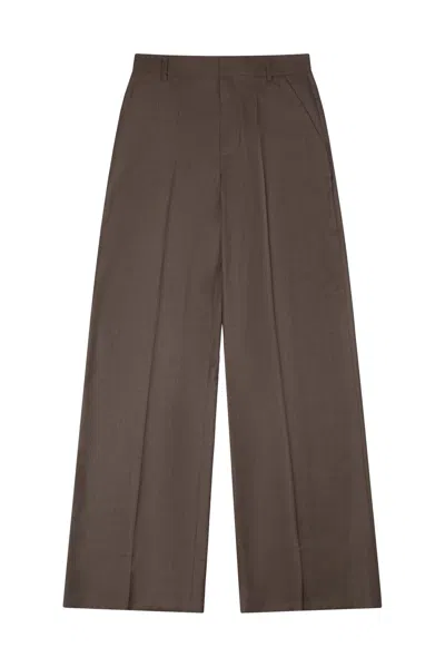 Yibri Women's Tailored Wide-leg Trousers -brown