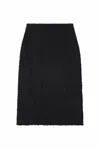 Yibri Women's Textured Midi Skirt -black