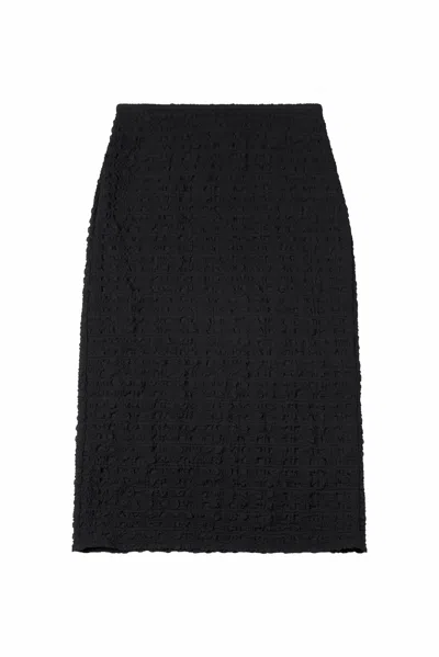 Yibri Women's Textured Midi Skirt -black