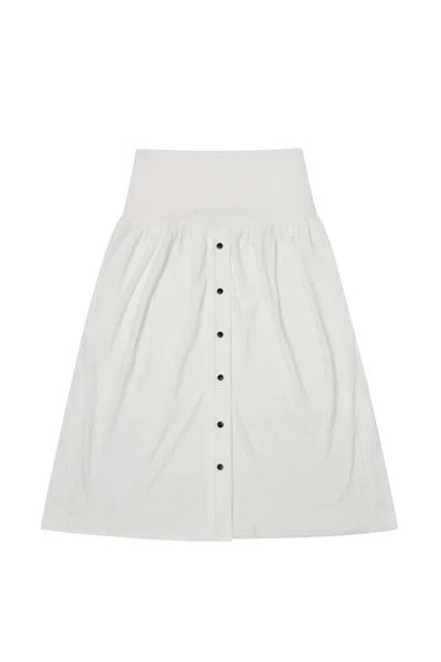 Yibri Women's White Jersey Knit Skirt