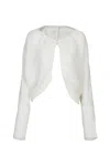 Yibri Women's White Wrinkle-textured Reversible Top In White