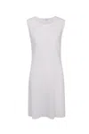 Yibri Women's White Wrinkled Texture Cotton Mini Dress In White