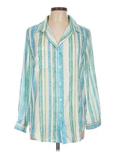 Pre-owned Yidarton 3/4 Sleeve Blouse In Blue