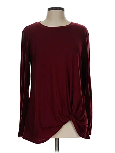 Pre-owned Yidarton Long Sleeve T-shirt In Burgundy