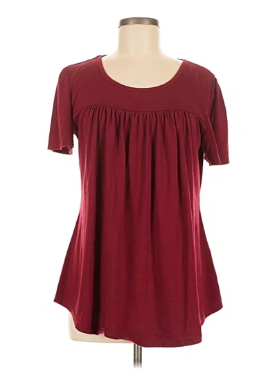 Pre-owned Yidarton Short Sleeve T-shirt In Burgundy