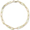 Yield Of Men 3mm Paper Clip Chain Bracelet In Gold