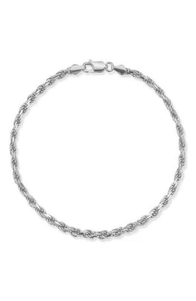 Yield Of Men 3mm Rope Chain Bracelet In Gray