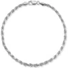 Yield Of Men 3mm Rope Chain Bracelet In Silver