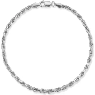 Yield Of Men 3mm Rope Chain Bracelet In Gray