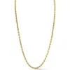 Yield Of Men 3mm Rope Chain Necklace In Gold