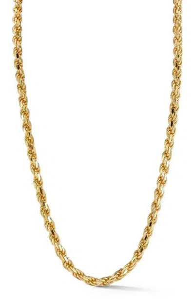 Yield Of Men 5mm Rope Chain Necklace In Gold