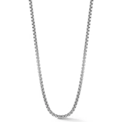 Yield Of Men 5mm Round Box Chain Necklace In Metallic