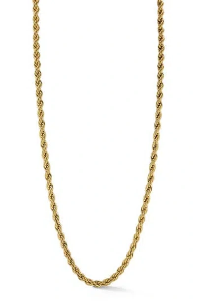Yield Of Men 6mm Rope Chain Necklace In Gold