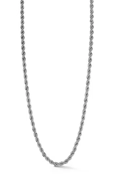 Yield Of Men 6mm Rope Chain Necklace In Metallic